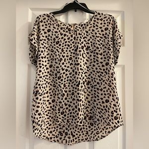 Pink Rose | Top | Leopard Print | Size L